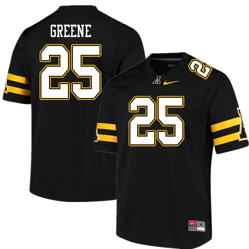 Men #25 Jackson Greene Appalachian State Mountaineers College Football Jerseys Sale-Black